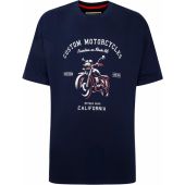 Ed Baxter Mens Big Size Custom Motorcycle Print Crew Neck T Shirt