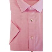 Olymp Mens Big Size Micro Check Comfort Fit Casual Short Sleeve Shirt