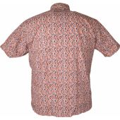 Hatico Mens Big Size Geometric Pattern Print Casual Short Sleeve Shirt