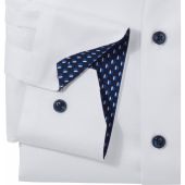 Olymp Mens Big Size Comfort Fit Cotton Micro Basket Weave Pattern Non Iron Formal Long Sleeve Shirt With Breast Pocket