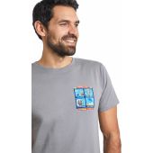 Mens Big Size Weird Fish Extreme Sports Organic Cotton Artist T-Shirt Frost Grey