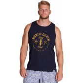 North 56°4 Mens Big Size Surf Denim Print Cotton Vest