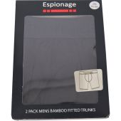 Espionage Mens Big Size 2 Pack Bamboo Trunk