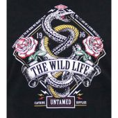 D555 Mens Big Size Snake And Roses Print T Shirt