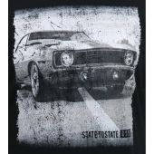 D555 Mens Big Size Car Print Cotton Crew Neck T Shirt