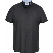 D555 Mens Big Size Oxford Button Down Collar Cotton Short Sleeve Shirt With Breast Pocket