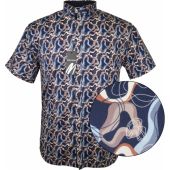 Mish Mash Mens Big Size Abstract Print Short Sleeve Cotton Shirt
