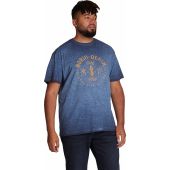North 56 Mens Big Size Surf Print Cool Dyed Crew Neck T Shirt
