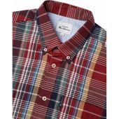 Mens Big Size Ben Sherman Large Madras Check Button Down Collar Cotton Short Sleeve Shirt