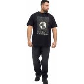 North Latitude Mens Big Size Grid Print Crew Neck T Shirt