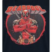 D555 Mens Big Size Deadpool Marvel Print Crew Neck T Shirt