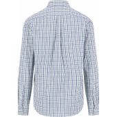 Fynch Hatton Mens Big Size Cotton Check Button Down Collar Casual Long Sleeve Shirt