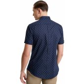 Ben Sherman Mens Big Size Stipple Print Pattern Casual Short Sleeve Shirt