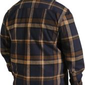 D555 Mens Big Size Brush Cotton Check Overshirt