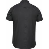 D555 Mens Big Size Oxford Button Down Collar Cotton Short Sleeve Shirt With Breast Pocket