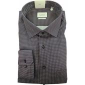 Eterna Mens Big Size Micro Pattern Formal Long Sleeve Shirt