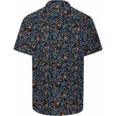 Ed Baxter Mens Big Size Flower Print Soft Touch Casual Short Sleeve Shirt