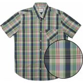 Ben Sherman Mens Big Size Gingham Overcheck Button Down Collar Cotton Casual Short Sleeve Shirt With Breast Pocket