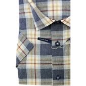 Douglas And Grahame Mens Big Size Chesk Casual Short Sleeve Shirt