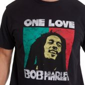 North Denim Mens Big Size Bob Marley Print Crew Neck T Shirt