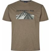 North 56 Mens Big Size Downhill Exp Print Crew Neck Cotton T Shirt