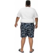 D555 Mens Big Size Leaf Print Swim Short
