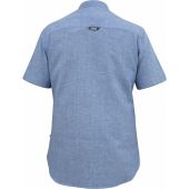 D555 Mens Big Size Linen Mix Button Down Collar Short Sleeve Casual Shirt With Breast Pocket