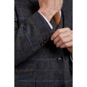 Scott Mens Big Size Wool Blue Red Check Sports Jacket