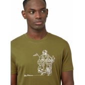 Ben Sherman Mens Big Size Moped Rider Crew Neck Cotton T Shirt
