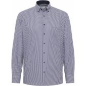 Eterna Mens Big Size Comfort Fit Non Iron Cotton Button Down Collar Formal Long Sleeve Shirt With Breast Pocket