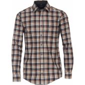 Casa Moda Mens Big Size Cashmere Feel Comfort Fit Casual Check Long Sleeve Shirt