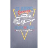 Ed Baxter Mens Big Size Classic Garage Print Crew Neck Cotton T Shirt