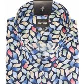 Olymp Mens Big Size Comfort Fit Multi Colour Pattern Cotton Casual Short Sleeve Shirt