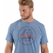 North 56°4 Mens Big Size Riviera Crab Print Cotton Crew Neck T Shirt