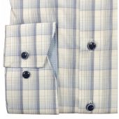 Olymp Mens Big Size Comfort Fit Odd Check Egyptian Cotton Formal Long Sleeve Shirt