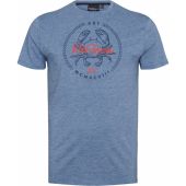North 56°4 Mens Big Size Riviera Crab Print Cotton Crew Neck T Shirt