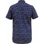 Duke Mens Big Size D555 Surf Board Print Button Down Collar Short Sleeve Shirt With Pocket