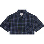 Ben Sherman Mens Big Size Frame Check Button Down Collar Short Sleeve Shirt With Breast Pocket