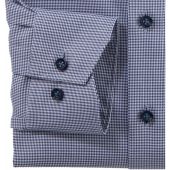 Olymp Mens Big Size Micro Dogtooth Formal Long Sleeve Shirt