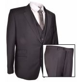 Big Size Hugo James Formal Black Waistcoat