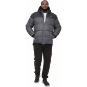 D555 Mens Big Size Quilted Puffer Jacket With Full Sherpa Lining