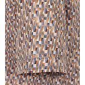 Casa Moda Mens Big Size Geometric Pattern Casual Fit Cotton Short Sleeve Shirt