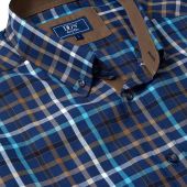 Douglas+Grahame Mens Big Size Check Button Down Collar Short Sleeve Shirt