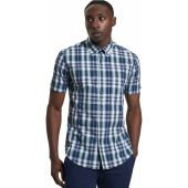 Ben Sherman Mens Big Size Irregular Check Button Down Collar Casual Short Sleeve Shirt