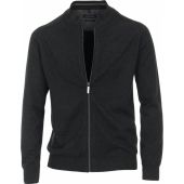 Casa Moda Mens Big Size Zip Front Cotton Cardigan
