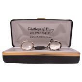 Dalaco Mother Of Pearl Rhodium Oval Cufflinks