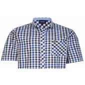 Mens Big size Espionage Button Down Collar Check Shirt