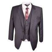 Big Size Hugo James Stretch Charcoal Jacket