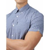 Ben Sherman Mens Big Size Signature Gingham Button Down Collar Cotton Casual Short Sleeve Shirt