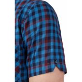 Ben Sherman Mens Big Size Gingham Over Check Cotton Button Down Collar Short Sleeve Shirt